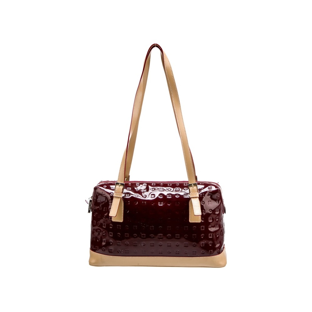 Arcadia Burgundy & Tan Aria Leather Bag
